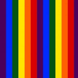 Polycotton Fabric Rainbow...