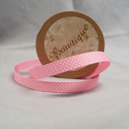 Bowtique Grosgrain Pink Polka Dot Spot Ribbon 5mm x 5m Reel