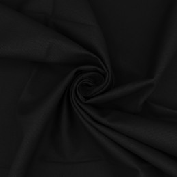 Washed Cotton Canvas Fabric WCC007 Black