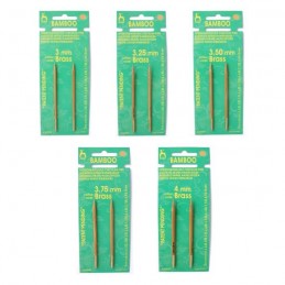 Pony Bamboo Interchangeable Gold End Circular Knitting Pins 3mm - 4mm