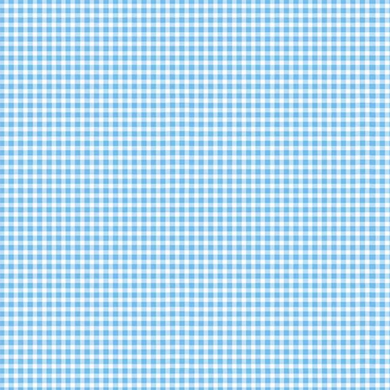 Sky Blue 100% Quality Cotton Patchwork Fabric Makower Basic Gingham Squares Check