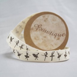 Bowtique Natural Cotton Crafty Name Tags Ribbon 15mm x 5m Reel