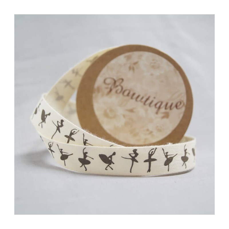 Bowtique Natural Cotton Crafty Name Tags Ribbon 15mm x 5m Reel