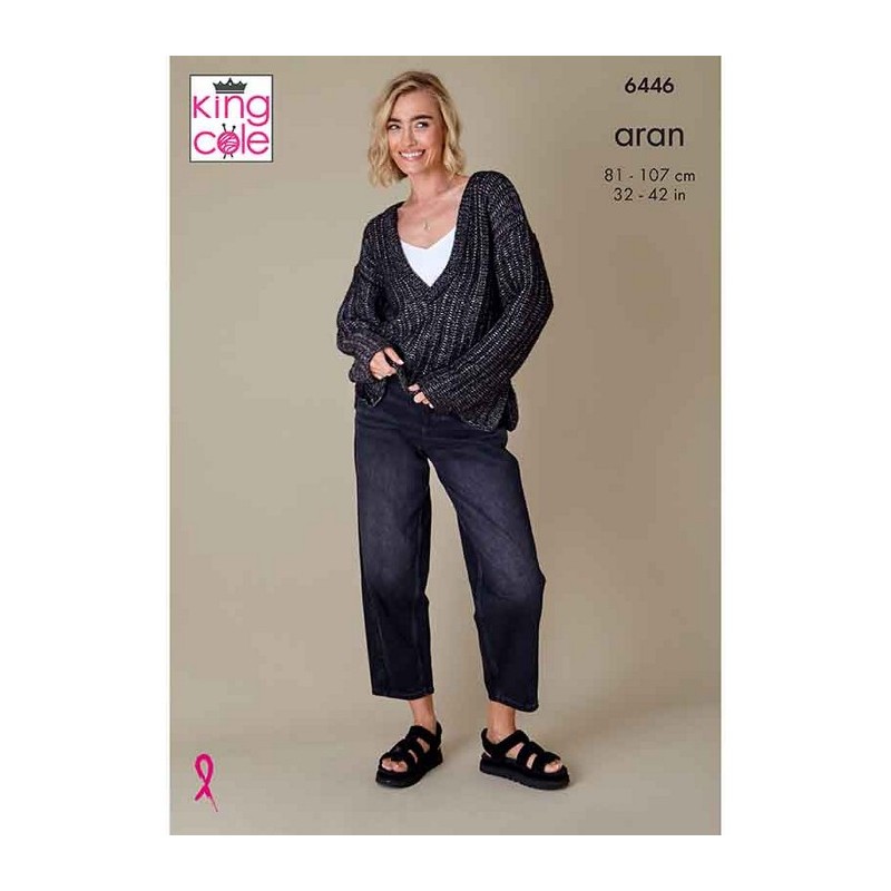 King Cole Firefly Knitting Pattern 6448 Sweater Jumper