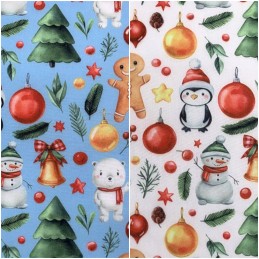 Polycotton Fabric Christmas...