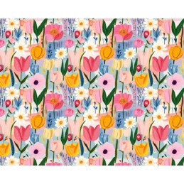 Polycotton Fabric Cubist...