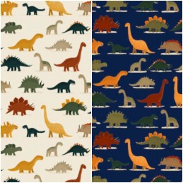 Polycotton Fabric Dinosaurs...