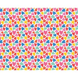 Polycotton Fabric Love Pop...