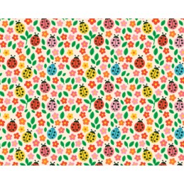 Polycotton Fabric Ladybird...