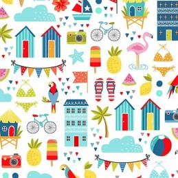 100% Cotton Fabric Makower...