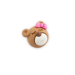 20mm Pink Bow Bear Shank...