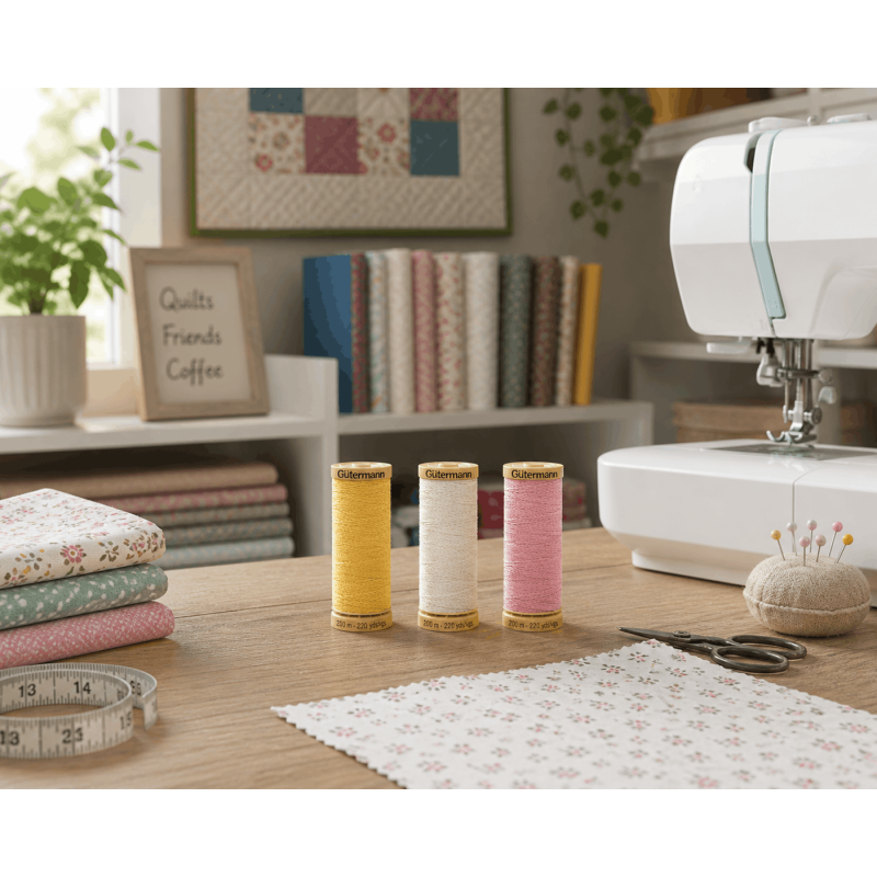 Gutermann Tacking & Basting Thread 200m – 100% Cotton Thread In 3 Colours