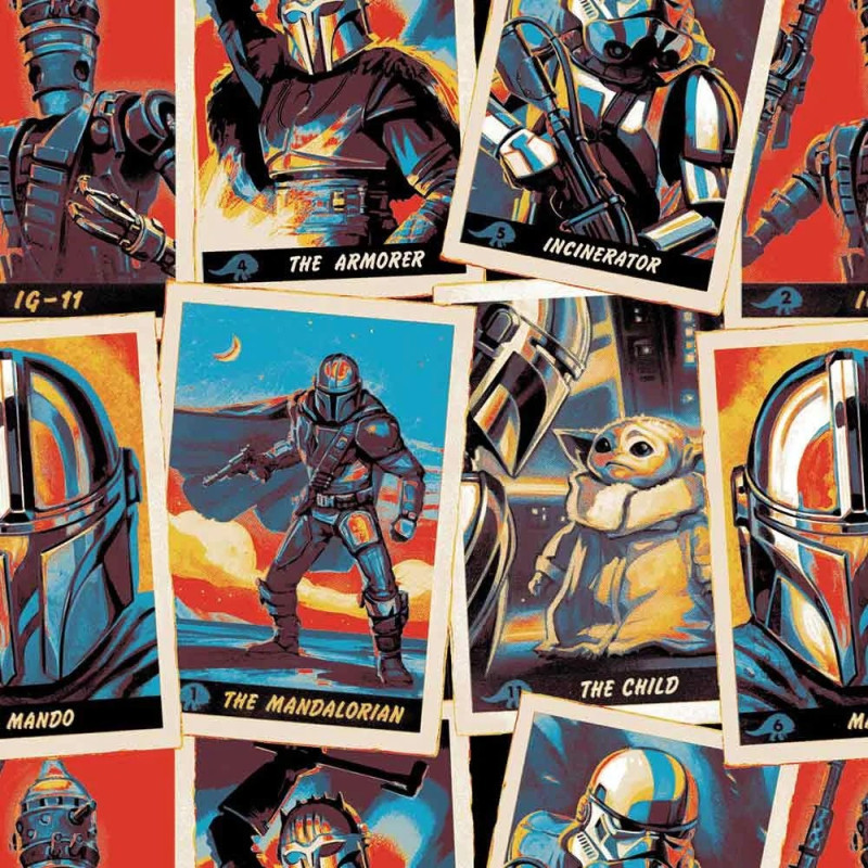 FLASH SALE 100% Cotton Fabric Camelot Star Wars The Mandalorian Trading ...