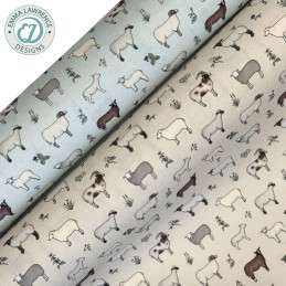100% Cotton Linen Look...