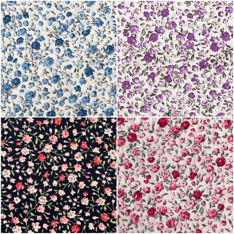 100 Cotton Poplin Fabric Rose Hubble Elsham Close Floral Print 110cm 100-cotton-poplin-fabric-rose-hubble-elsham-close-floral-print-110cm