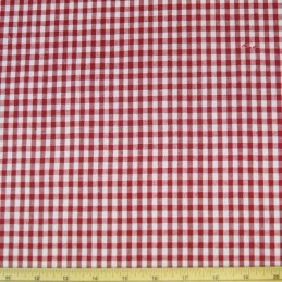 Red 1/4" Mini Check Gingham Squares 140cm 100% Cotton Fabric