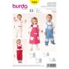 Burda Kids Pinafore Dungarees Trousers Fabric Sewing Pattern 9424