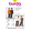 Burda Kids Jogging Suit Hooded Top Fabric Sewing Pattern 9672 (L/C)