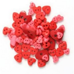 Mini Craft Love Hearts Acrylic Plastic Assorted Buttons 