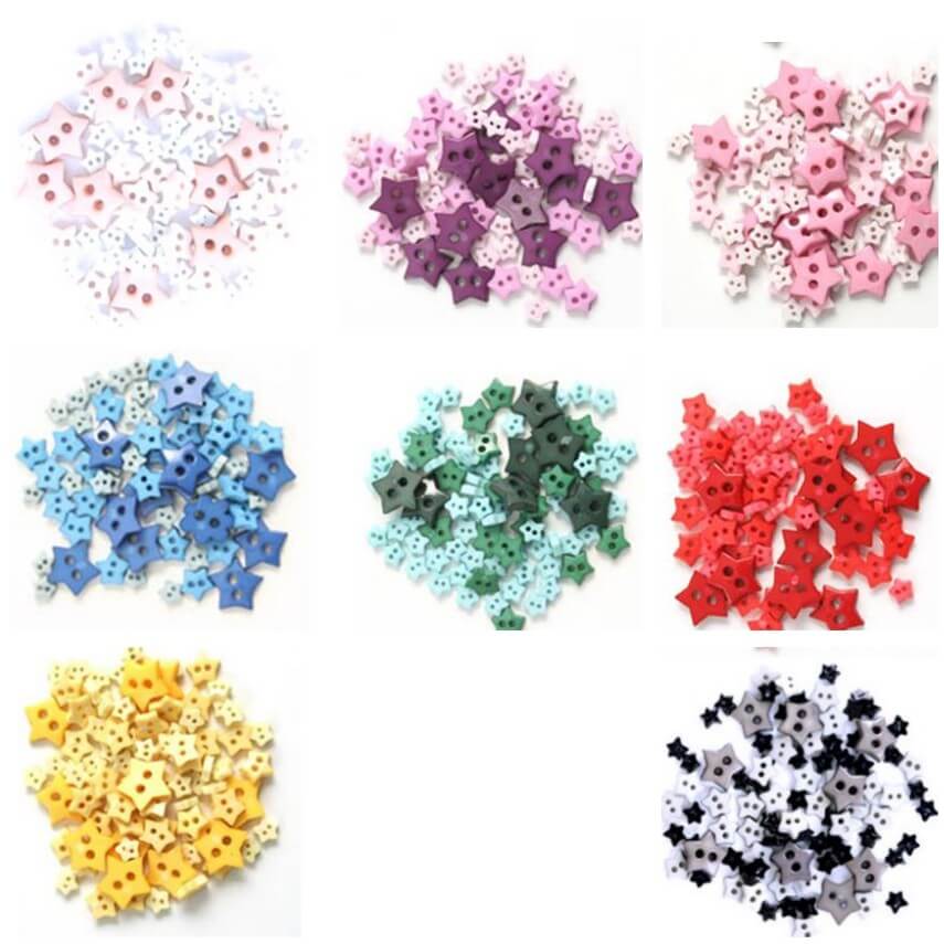 2.5g Pack Mini Craft Love Hearts Acrylic Plastic Assorted Buttons 