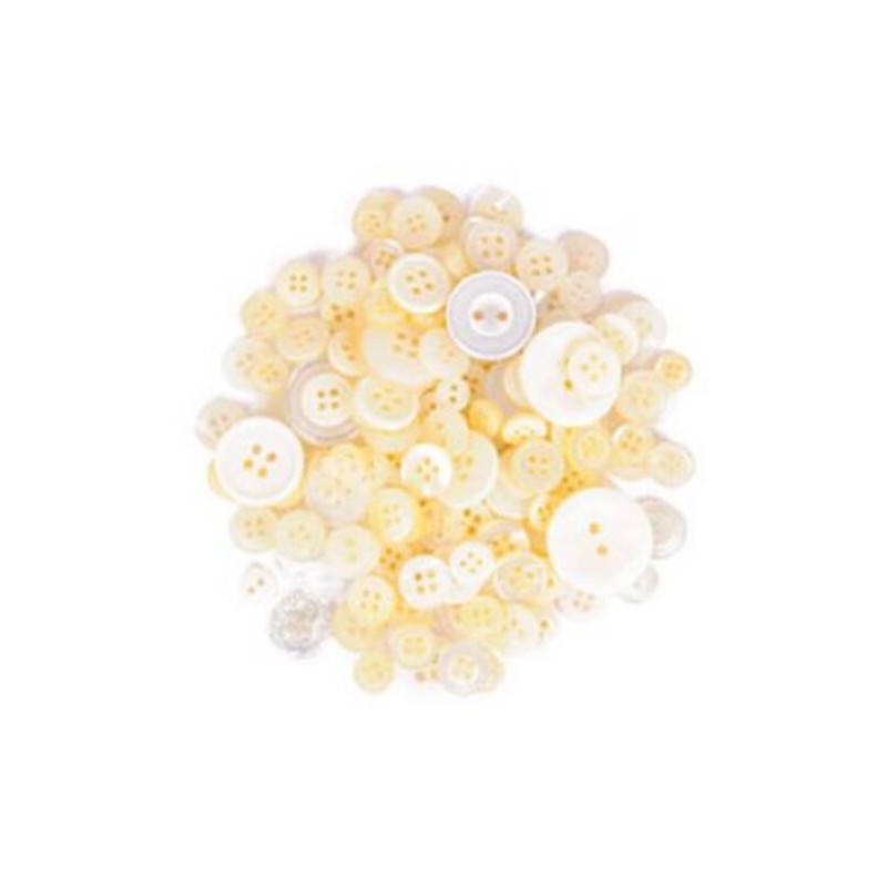 40g Pack Circular Acrylic Plastic Assorted Size Craft Buttons