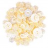 50g Pack Circular Acrylic Plastic Assorted Size Craft Buttons