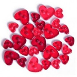 1.5g Pack Love Heart Acrylic Plastic Transparent Craft Buttons 