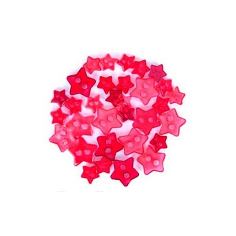 1.5g Pack Mini Stars Acrylic Plastic Transparent Craft Buttons 