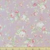 100% Cotton Poplin Fabric Rose & Hubble Roses Bunches Flower Of Love