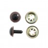 2 x Safety Brown Toy Eyes 7.5mm,10mm,12mm,15mm Craft