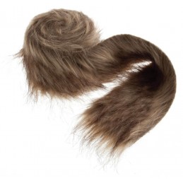 2m x 80mm Luxury Faux Fur Trim Costume Toy White And Brown