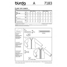 Burda Style Casual Jackets Fabric Sewing Pattern 7183