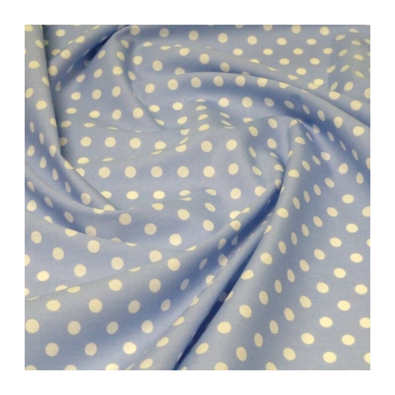 100% Cotton Poplin Fabric Rose & Hubble 7mm Polka Dots Spots