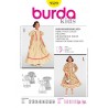 Burda Kids Girls Biedermeier Dress Costume Fabric Sewing Pattern 9529