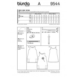 Burda Kids Girls Summer Dress Costume Fabric Sewing Pattern 9544