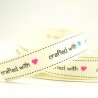 Bertie's Bows 16mm Crafted With Love Ribbon Grosgrain Heart Craft
