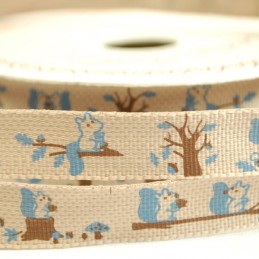 15mm Bertie's Bows Forest Friends Mr Squirrel Craft Ribbon