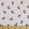 Polycotton Fabric Anchors Sam The Sailor Scattered Nautical
