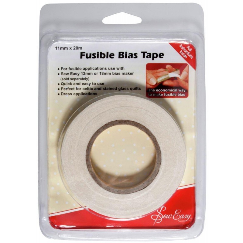 11mm 20 Metres Sew Easy Fusible Iron-On Bias Tape Quilting Patchwork 