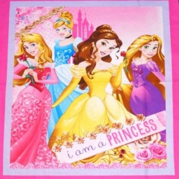 Disney I Am A Princess Sparkle Floral 112cm x 90cm 100% Cotton Fabric