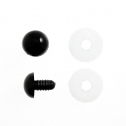 Pack Of 8 9mm Solid Black Toy Eyes Craft 