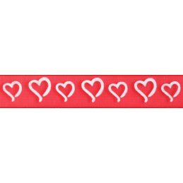 15mm x 3.5M True Love Curly Hearts Ribbon Celebration Ribbon