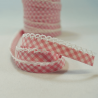 12mm Fany Lace Edge Trim Gingham Check Double Fold Bias Binding