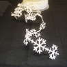 Bertie's Bows 25mm Satin Cut Outs Snowflakes Christmas Festive  Ribbon Trim