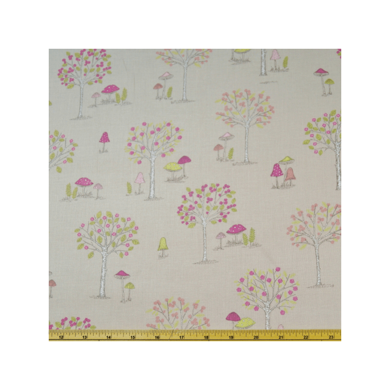 100% Cotton Fabric Lifestyle Woodland Forest