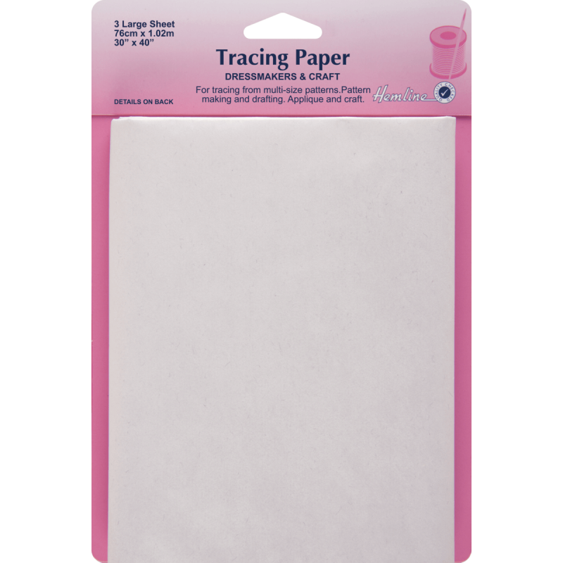 Hemline Tracing Paper: Plain - 76 x 102cm 3 sheets