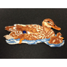 Duck and Duckling Swimming Iron On Craft Motif Stylish Patch