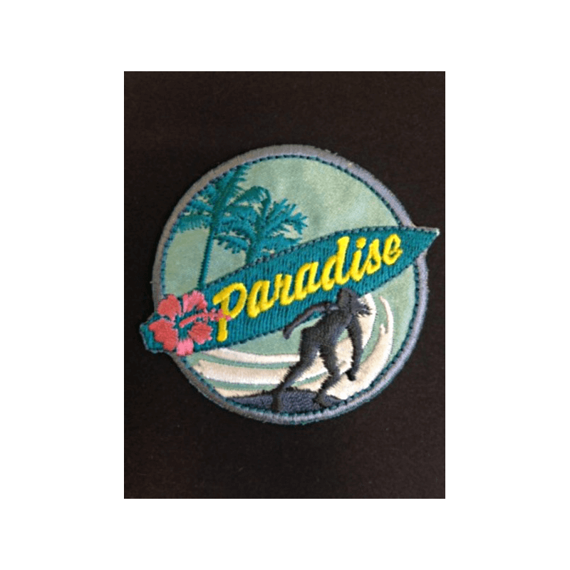 Paradise Surfs Up Surfing Ocean Iron On Craft Motif Stylish Patch
