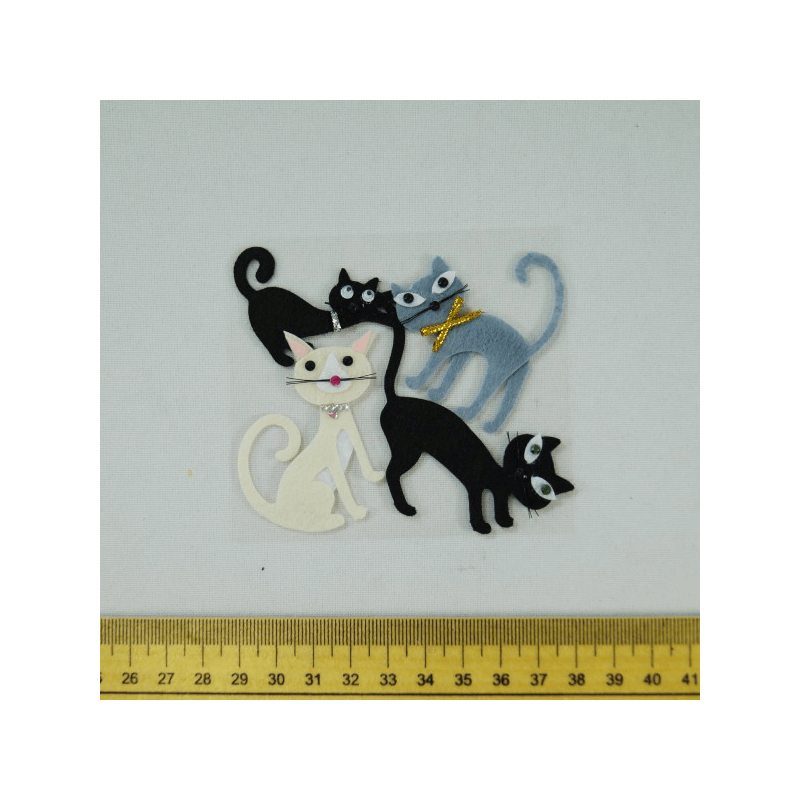 4 x Crazy Cats Kittens Embellishments Craft Cardmaking Scrapbooking