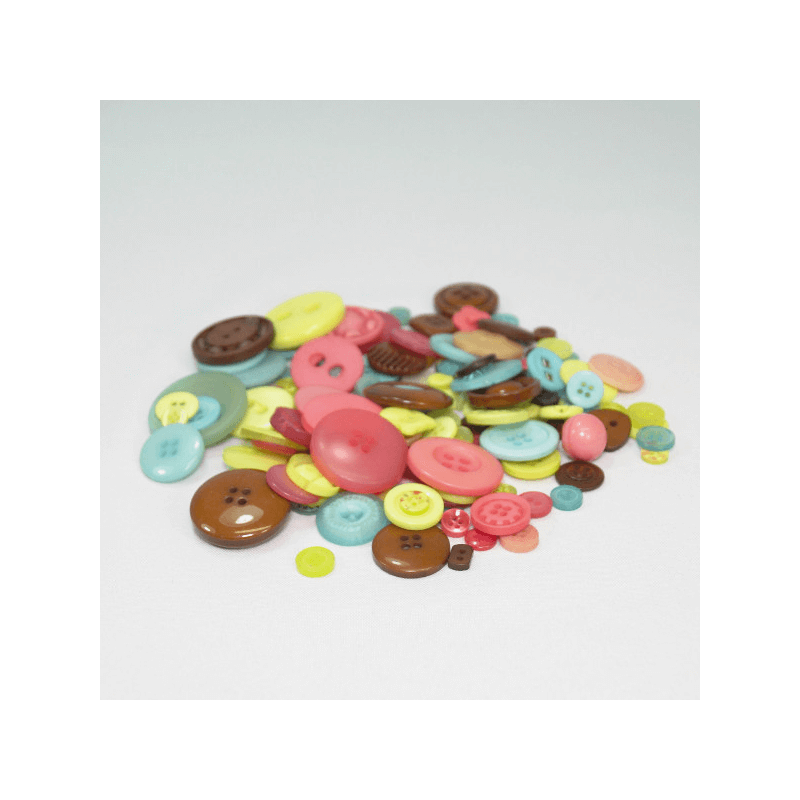 120g Buttons Assorted Colours & Sizes Craft Scarpbook Trimits